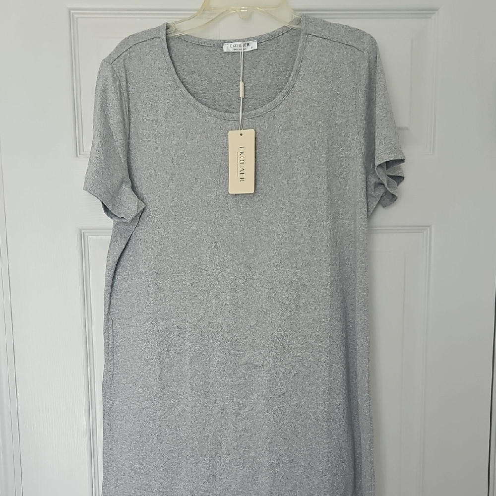 EKOUAER Gray Short Sleeve Top